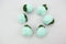 Mint Rounded Flower Knit Crochet 6 Pieces for Newborn Headbands Toddlers Accessories  NTN00006
